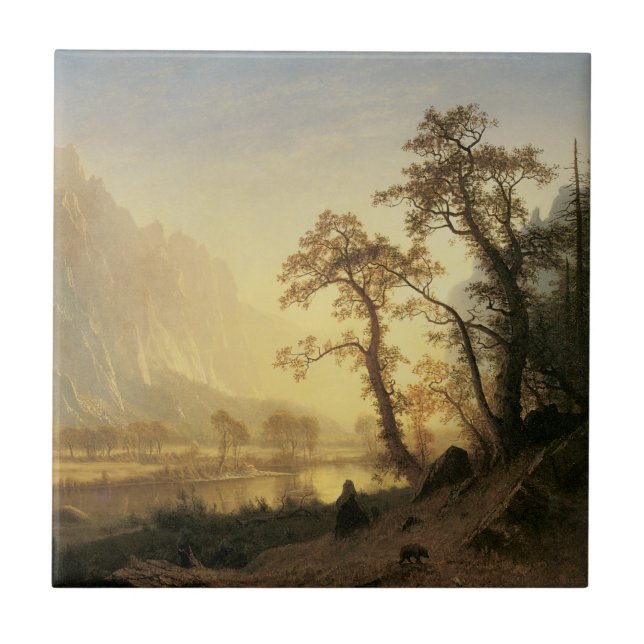 Carreau Lever de soleil, vallée de Yosemite par Albert Bie (Devant)