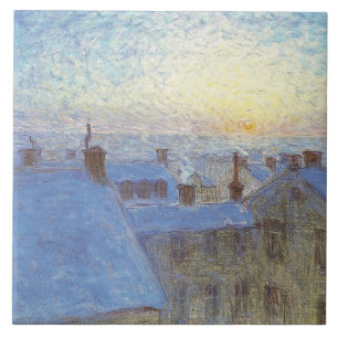 Carreau Lever du soleil sur les toits (par Eugène Jansson)