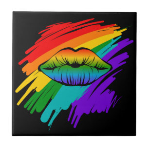 Carreau Lèvres arc-en-ciel