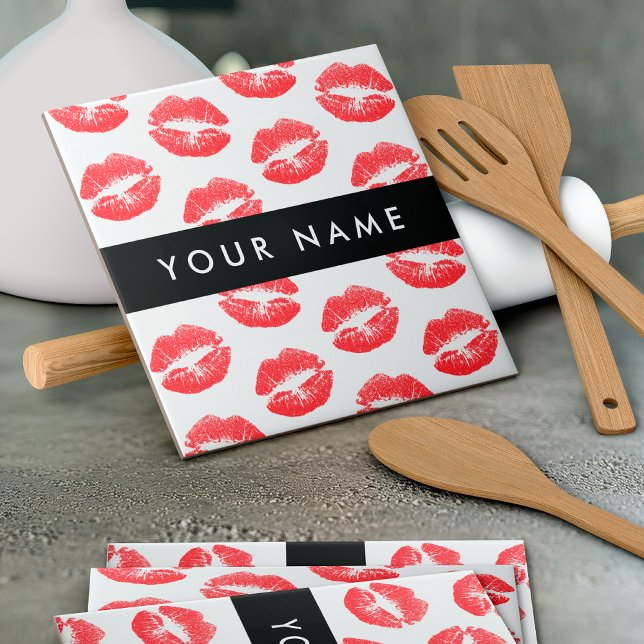 Carreau Lèvres Rouges, Baiser, Baguette à lèvres, Votre No (Créateur téléchargé)