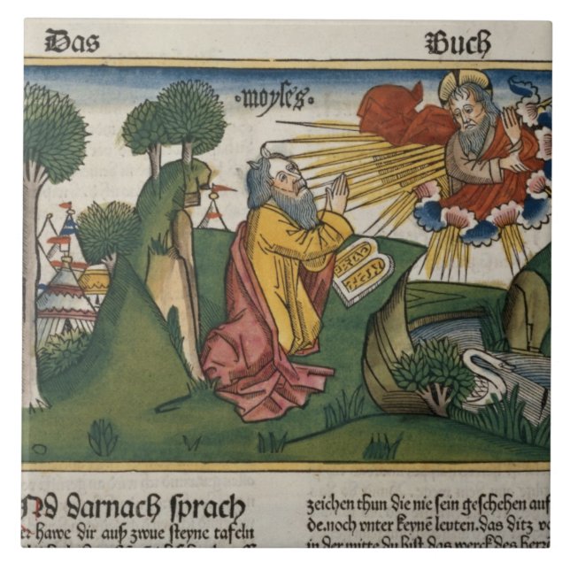 Carreau L'exode 34 1-10 Moïse reçoit les deuxièmes (Devant)