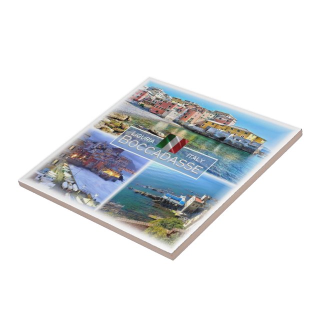 Carreau LGR045 BOCCADASSE, Mosaïque, Italie, (Côté)