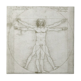Carreau L'Homme de Vitruve de Léonard de Vinci
