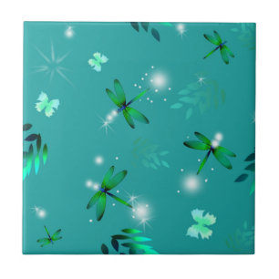 Carreau Libellules et tuiles de papillons