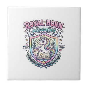 Carreau Licorne Académie Corne Royale Typographie Gras Imp