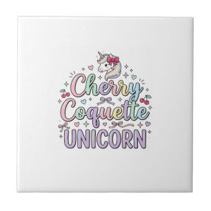 Carreau Licorne Cherry Coquette Licorne Original Zazzle De