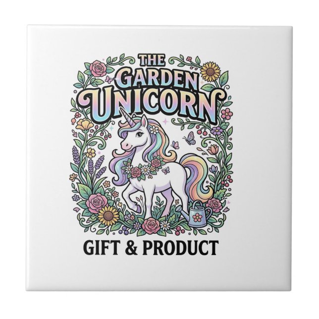 Carreau Licorne Conception de vecteur commercial de licorn (Devant)