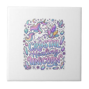 Carreau Licorne Cristal Guérison Cadeau Licorne Idée Vecto