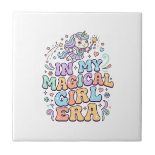 Carreau Licorne Dans Mon Autocollant Kawaii d'Ère de Magic
