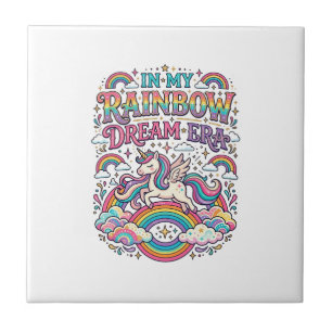 Carreau Licorne Dans Mon Rêve Arc-En-Ciel Ère Vêtements Co