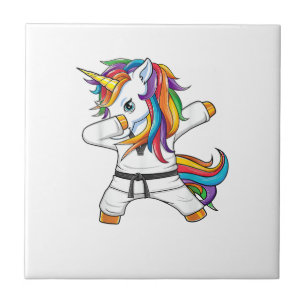 Carreau Licorne de Dabbing Karaté Taekwondo Enfants Filles