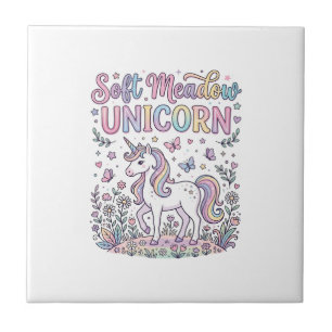 Carreau Licorne Douce Prairie Licorne Adorable Conception