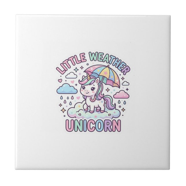 Carreau Licorne Little Weather Licorne Conception Graphiqu (Devant)