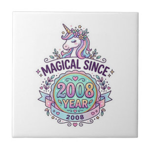 Carreau Licorne Magique Depuis Année Graphisme Zazzle D
