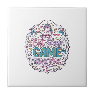 Carreau Licorne Manger Dormir Jeu Licorne Impression Ludiq