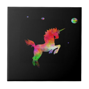 Carreau Licorne Multi-hued d'espace lointain