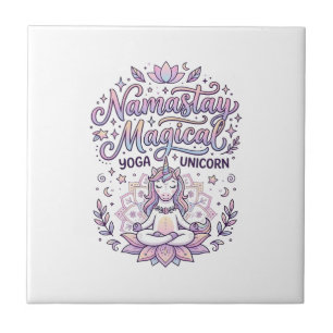 Carreau Licorne Namastay Magique Adorable Typographie Conc