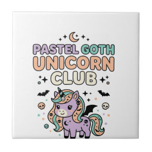 Carreau Licorne Pastel Goth Licorne Club Tendance Graphiqu