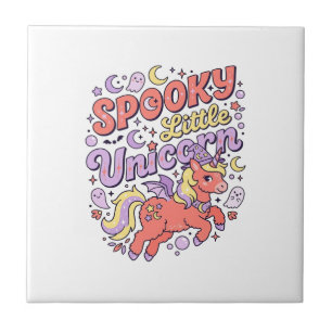 Carreau Licorne Petite Licorne Sombre Fantaisie Fond Blanc