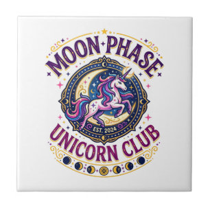 Carreau Licorne Phase Lunaire Licorne Club Commercial T-Sh