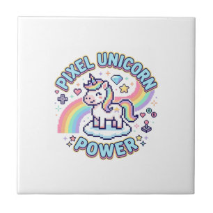 Carreau Licorne Pixel Licorne Puissance Conception Graphiq
