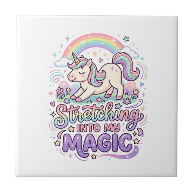 Carreau Licorne s'étirant dans ma typographie audacieuse m (Devant)