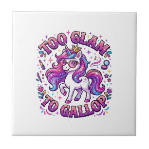 Carreau Licorne Trop Glamour pour Galoper Impression sur D