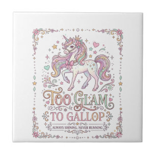 Carreau Licorne Trop Glamour pour Galoper Vêtements Adorab