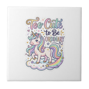 Carreau Licorne Trop Mignonne pour être Ordinaire Vecteur