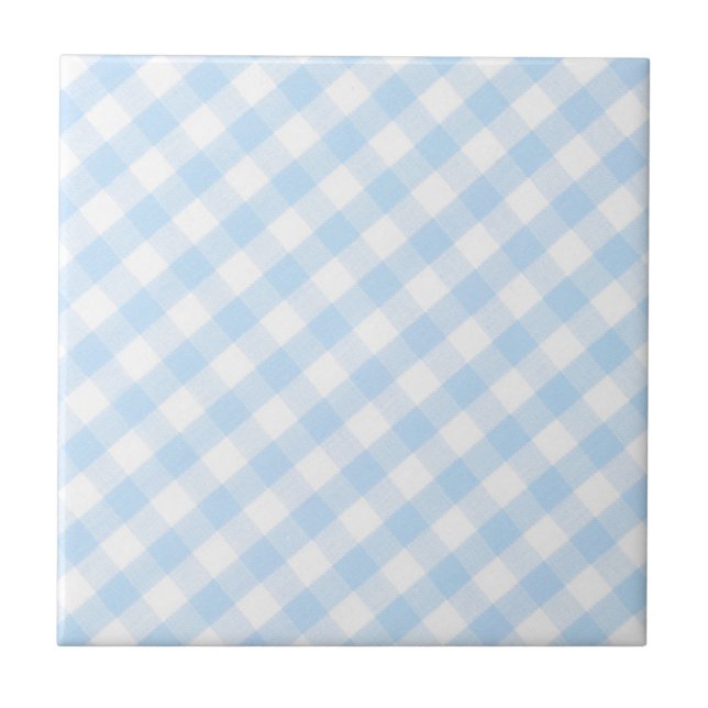 Carreau Light blue diagonal gingham (Devant)