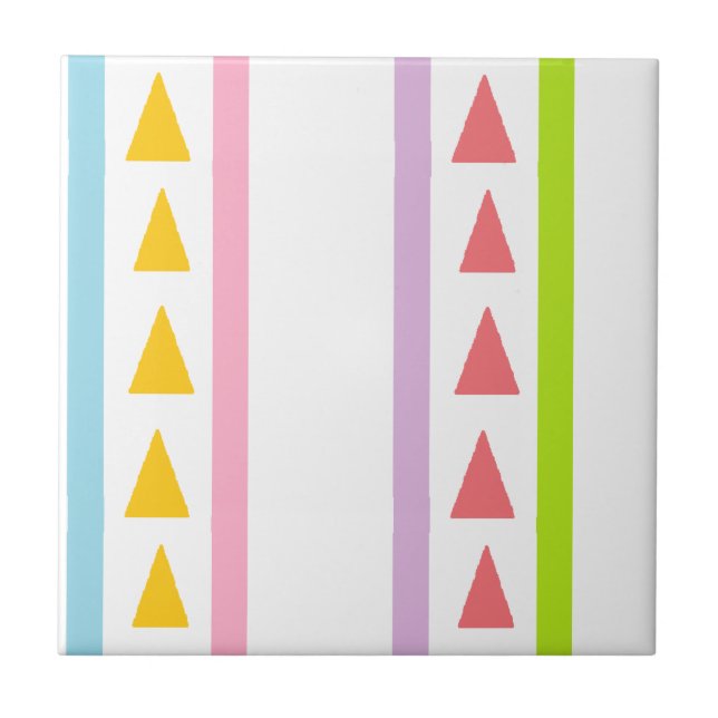 Carreau Lignes et triangles motif (Devant)