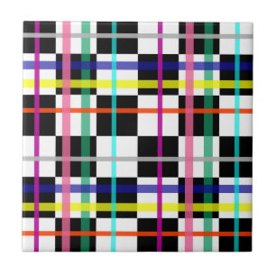 Carreau Lignes Plaid Multicolores À damiers Design Tartan