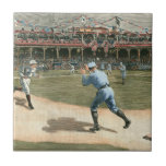 Carreau Ligue nationale de baseball 1886<br><div class="desc">Tableau d'un match de baseball de la Ligue nationale de baseball de 1886. On peut sentir pratiquement les cacahuètes, le pop-corn et la poussière de l'entrée qui émane de cette pièce. Cela ferait un grand ajout à votre maison!</div>