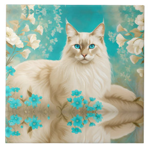Carreau Lilac Lynx Point Siamese Portrait Art