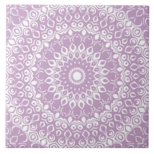 Carreau Lilac sur le Médaillon de kaléidoscope Mandala bla