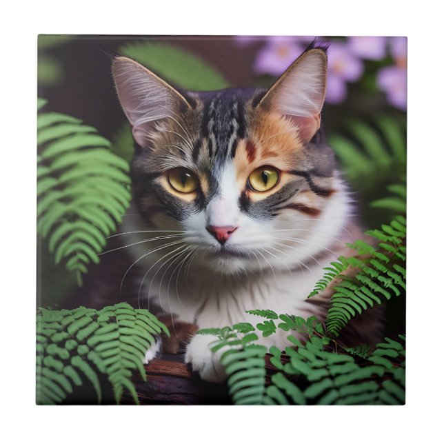Carreau Lilah l'enfer de Tortoiseshell : Un Chat d'une bea (Devant)