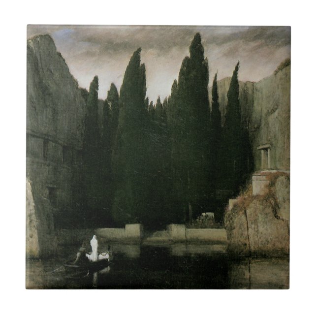 Carreau L'île des morts par Arnold Bocklin, Symbolisme Art (Devant)