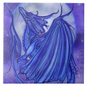 Carreau L'imaginaire du dragon de la Lune par Renee Lavoie