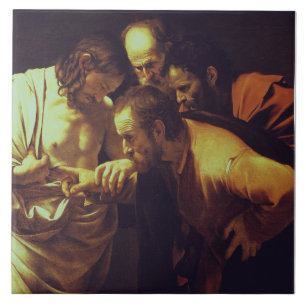 Carreau L'Incrédulité de saint Thomas par Le Caravage