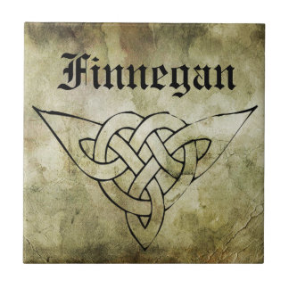 Carreau linocut symbolique irlandais celtique de nom de