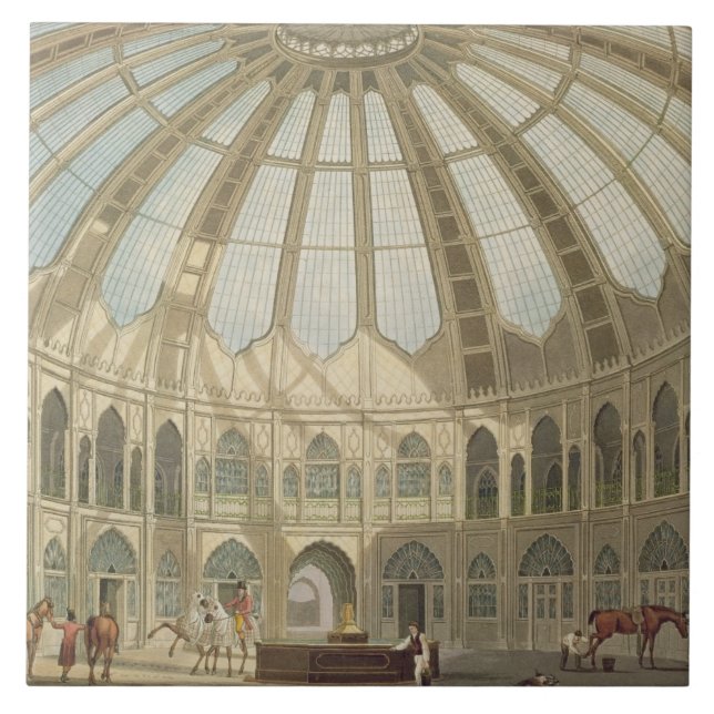 Carreau L'intérieur des écuries, des 'vues du RO (Devant)