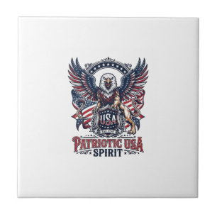 Carreau Lion Aigle Patriotique Hybride Animal Garde Patrio