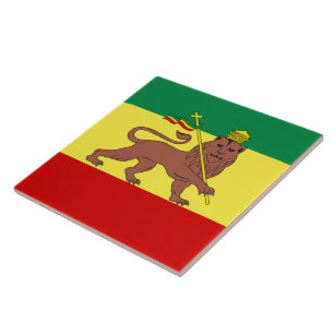 Carreau Lion de reggae de Rasta de tuile de trépied de