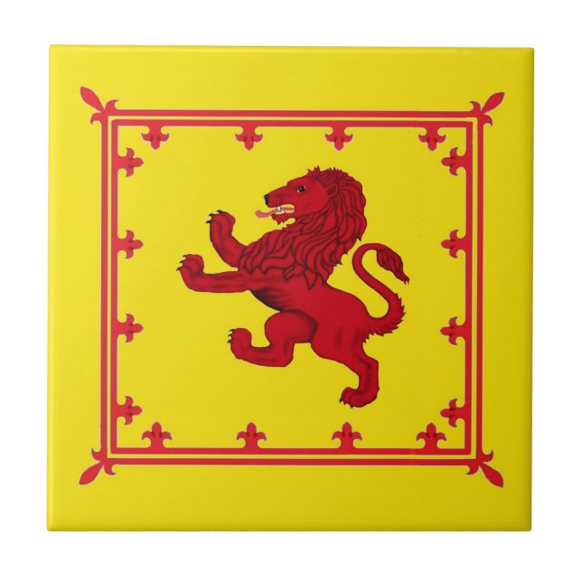 Carreau Lion effréné, le drapeau antique de l'Ecosse (Devant)