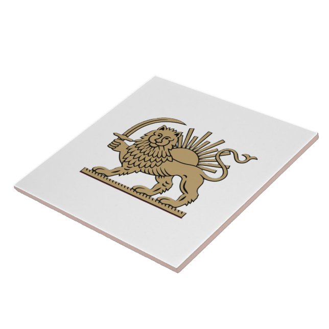Carreau Lion et Soleil persan (Côté)