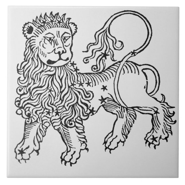 Carreau Lion (le lion) une illustration du 'Poeticon (Devant)