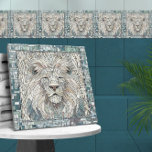 Carreau Lion Portrait Mosaic Art<br><div class="desc">Lion Portrait Mosaic Art</div>
