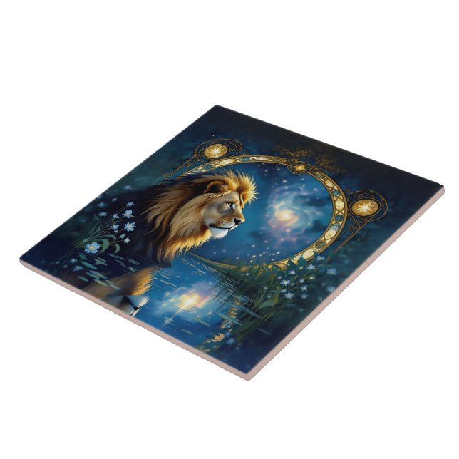 Carreau Lion Stupéfiant du Lac de Minuit (Côté)
