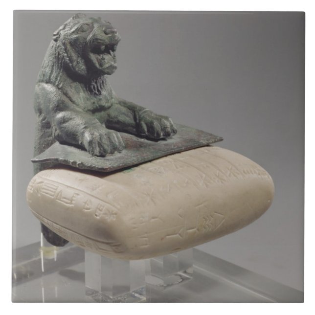 Carreau Lion tenant un comprimé de base de Hurrian, c.2150 (Devant)