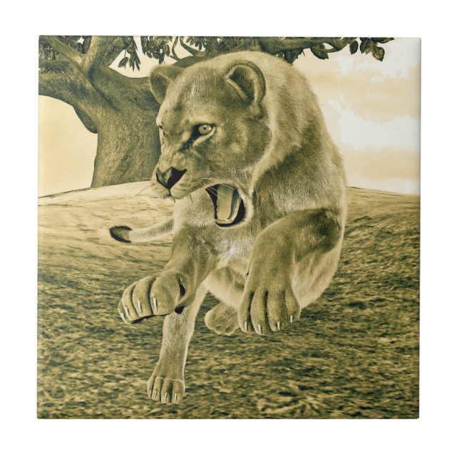 Carreau Lionne Chasseuse (Devant)